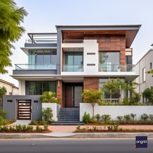 Modern and Elegant Duplex Elevation Design
